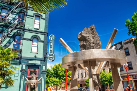 Photo for PORTLAND, OR - AUGUST 18, 2017: Chinese Quarter on a sunny day - Royalty Free Image