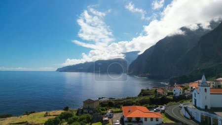Photo for Aerial view of Seixal coastline in Madeira, Portugal. - Royalty Free Image