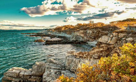 Photo for Fort Williams Park in Portland, Maine. Foliage season. - Royalty Free Image