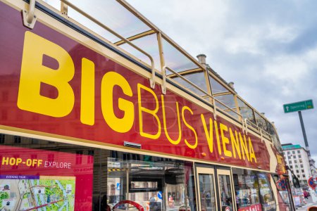 Photo for VVienna, Austria - August 22, 2022: Big Bus Vienna tourist tour. - Royalty Free Image