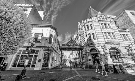 Photo for Vancouver Island, Canada - August 15, 2017: Bastion Square in Victoria with tourists on a beautiful sunny day - Royalty Free Image
