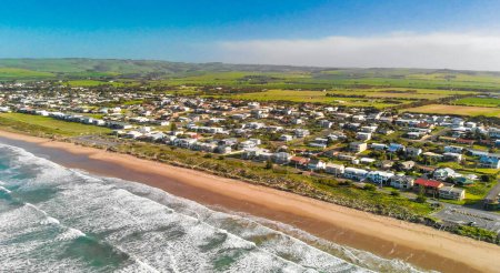 Photo for Victor Harbor coastline in South Australia, aerial view from drone. - Royalty Free Image