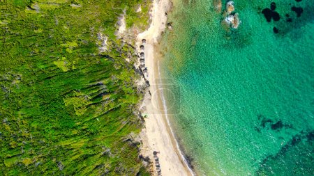 Photo for Aerial view of Krifi Ammos beach in Skiathos, Greece - Royalty Free Image