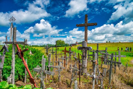 Photo for Hill of crosses, Kryziu Kalnas, Lithuania. - Royalty Free Image
