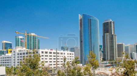Photo for View of Downtown buildings on a beautiful sunny day, San Diego. - Royalty Free Image