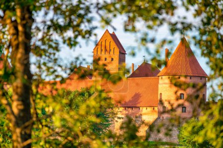 Téléchargez les photos : Trakai Château médiéval gothique dans le lac de Galve - Lituanie. - en image libre de droit