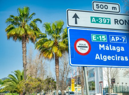 Foto de Málaga Algeciras cómo llegar en coche en Andalucía, España. - Imagen libre de derechos