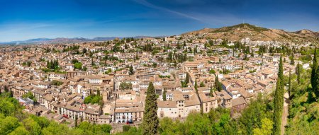 Photo for Panoramic aerial view of Granada, Andalusia. - Royalty Free Image