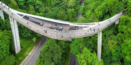 Foto de Vista aérea del Puente de las Olas Henderson en Singapur. - Imagen libre de derechos