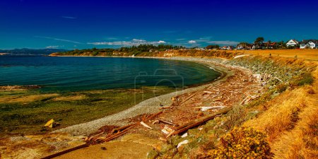 Foto de Juan de Fuca Vista panorámica del estrecho de Victoria, Canadá - Imagen libre de derechos
