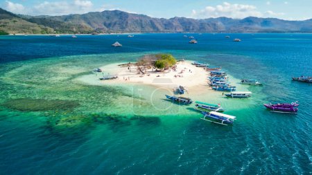 Photo for Aerial view of Gili Bedis in Lombok, Indonesia - Royalty Free Image