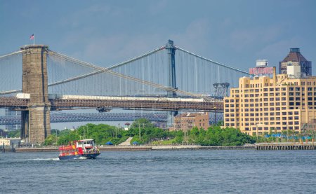 Photo for New York City - June 2013: Ferry Tour in New York. - Royalty Free Image