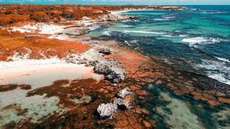 Téléchargez les photos : Vue Aérienne Du Bassin à Rottnest Island, Australie. - en image libre de droit