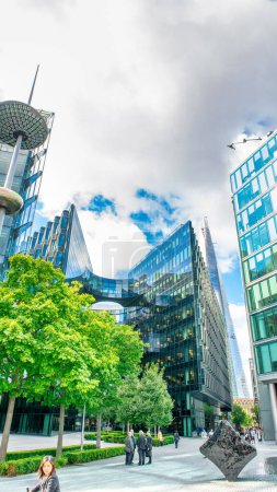 Photo for London - September 2012: London modern skyline in financial district. - Royalty Free Image