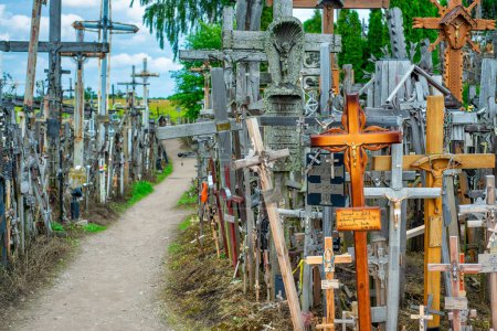 Photo for Hill of crosses, Kryziu kalnas, Lithuania. - Royalty Free Image