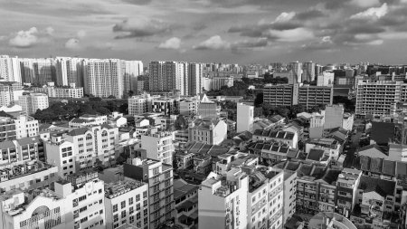Photo for Aerial view of Singapore buildings and skyline. - Royalty Free Image