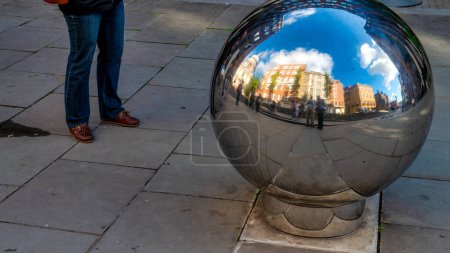 Photo for London reflection in a Sphere. - Royalty Free Image