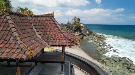 Photo for Aerial view of Batu Bolong Temple in Lombok, Indonesia. - Royalty Free Image