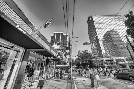 Photo for Vancouver, Canada - August 10, 2017: Streets and buildings in the city center- - Royalty Free Image