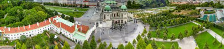 Photo for Belvedere Castle aerial panoramic view in Vienna, Austria. - Royalty Free Image