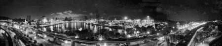 Photo for Aerial view of Sentosa Boardwalk at night, Singapore. - Royalty Free Image