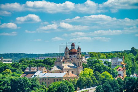 Photo for Aerial view of Vilnius skyline, Lithuania. - Royalty Free Image