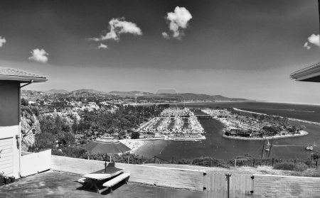 Photo for Aerial view of Dana Point port and coastline, California. Panoramic view. - Royalty Free Image