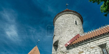 Téléchargez les photos : Tallinn, Estonie - 15 juillet 2017 : Rues de Tallinn et bâtiments médiévaux par une journée ensoleillée d'été. - en image libre de droit