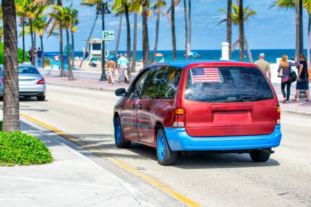 Photo for Fort Lauderdale main city road along the beach, Florida. - Royalty Free Image