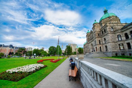 Photo for Vancouver Island, Canada - August 14, 2017: Buildings of Victoria on a sunny day. - Royalty Free Image