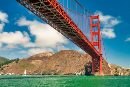 Photo for San Francisco, Golden Gate Bridge from a cruise ship. - Royalty Free Image