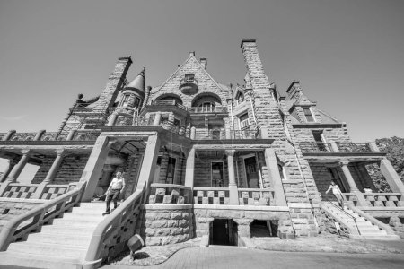 Photo for Vancouver Island, Canada - August 15, 2017: Craigdarroch Castle exterior view in Victoria on a sunny day. - Royalty Free Image