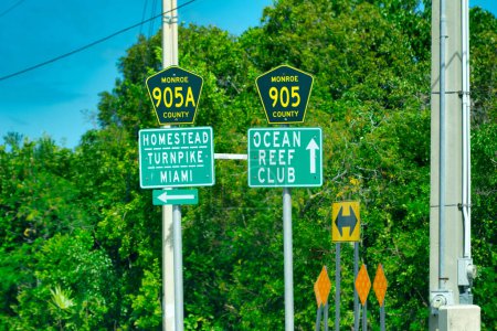 Itinéraires routiers en Monroe Comté, Floride.