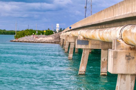 Photo for Bridge along Overseas Highway in Florida - Royalty Free Image
