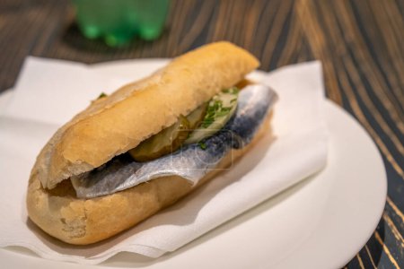 Photo for A delightful herring sandwich in Vienna. - Royalty Free Image