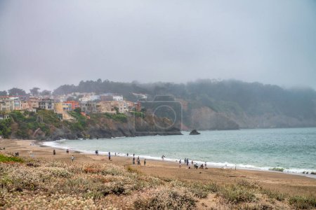 Photo for San Francisco coastline on a foggy day. - Royalty Free Image