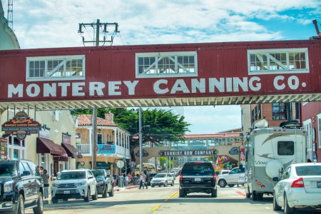 Photo for Monterey, CA - August 4, 2017: Monterey Canning Co. on a cloudy summer morning. - Royalty Free Image