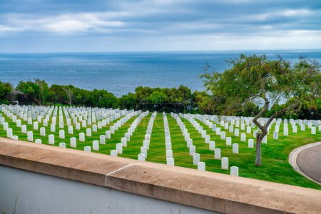 Foto de Cementerio Nacional Fort Rosecrans en San Diego, California. - Imagen libre de derechos