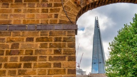 Photo for London - September 2012: The Shard is a major tourist attraction. - Royalty Free Image