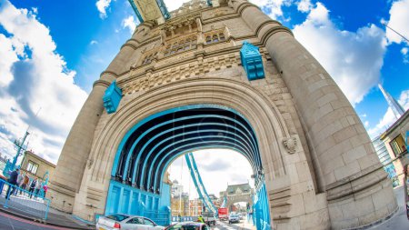 Photo for London - September 2012: The Tower Bridge is a famous tourist attraction. - Royalty Free Image