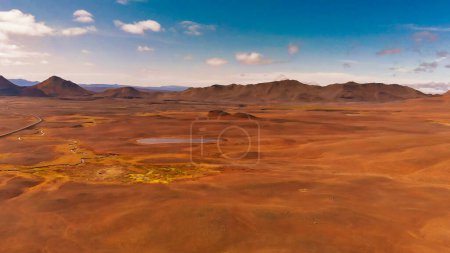 Foto de Vista aérea del campo de Islandia en Asbyrgi - Utsynisstadur. - Imagen libre de derechos