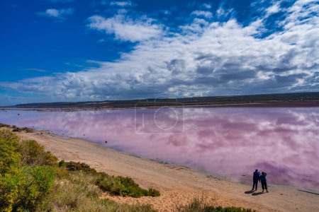 Foto de Colores y reflejos de Pink Lake, Port Gregory. Australia Occidental. - Imagen libre de derechos