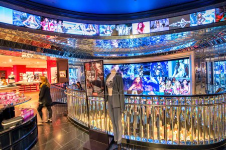 Photo for Vancouver, Canada - August 10, 2017: Interior of Downtown Vancouver Victoria Secret Store. - Royalty Free Image