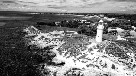Photo for Aerial view of Bathurst Lighthouse in Rottnest Island, Australia. - Royalty Free Image