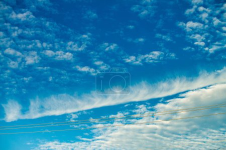 Photo for Blue sky with many small clouds. - Royalty Free Image