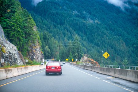 Photo for Vancouver, Canada - August 13, 2017: Road to Vancouver with traffic. - Royalty Free Image
