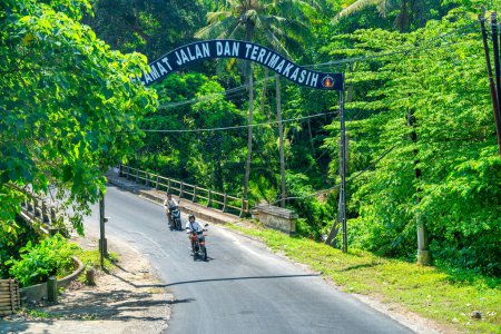 Photo for Bali, Indonesia - August 29, 2023: Motorbikes along the road. - Royalty Free Image