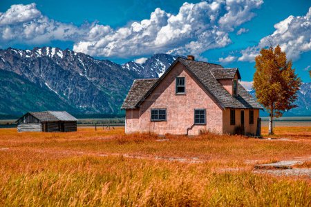 Une belle maison à l'intérieur du parc national Grand Teton.