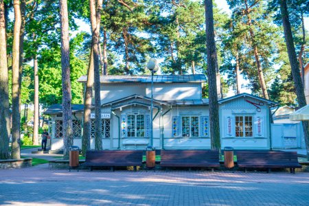 Photo for Jurmala, Latvia - July 6, 2017: A beautiful park near Jurmala Beach. - Royalty Free Image