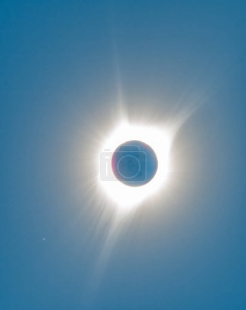 Photo for Solar Eclipse. The moon moving in front of the sun. - Royalty Free Image